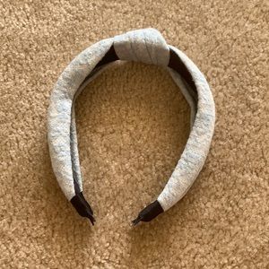 Sparkly chambray fabric knotted headband